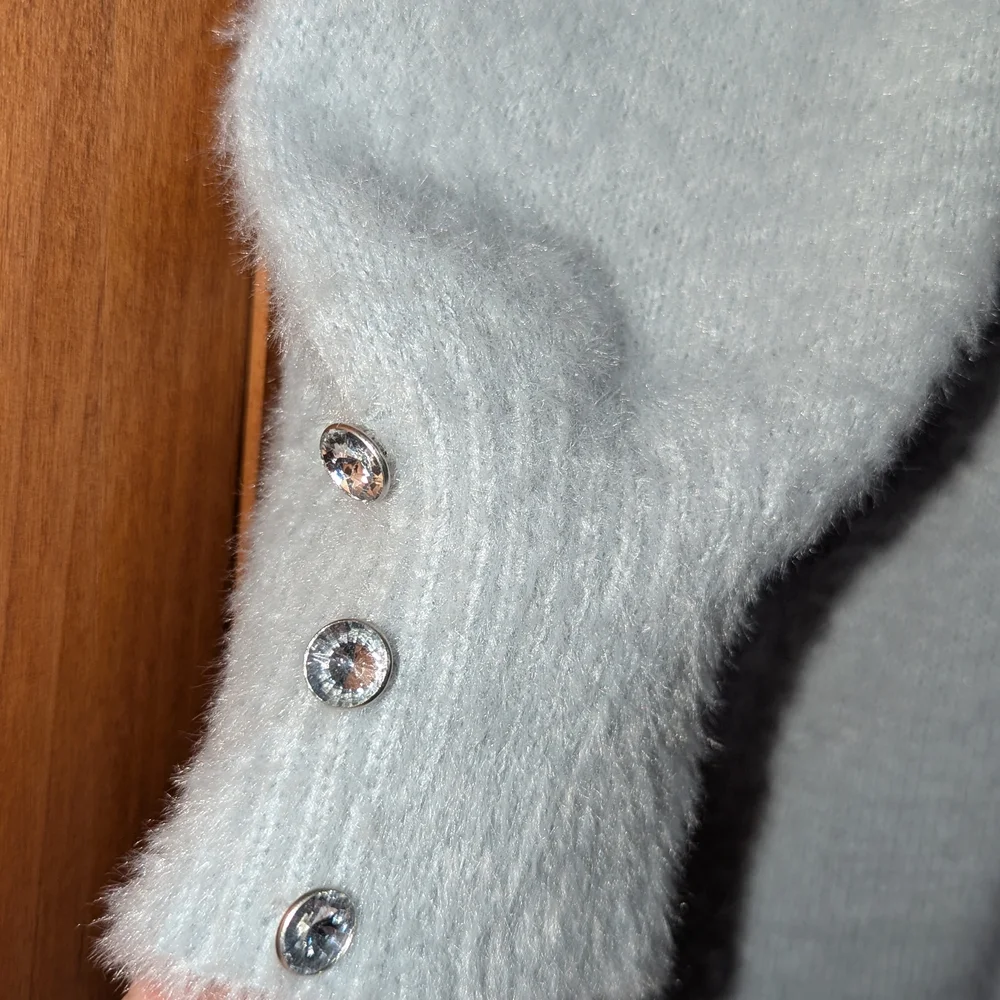 Love Scarlett Brand‎ Light Blue Fuzzy Knit Top